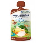 Пюре Fleur Alpine овощи с индейкой и цельными злаками с 8 мес., 100 г (kastd)