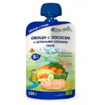 Пюре Fleur Alpine овощи с лососем и цельными злаками с 8 мес., 100 г (kastd)