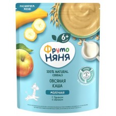 Каша молочная ФрутоНяня овсяная яблоко банан с 6 мес., 200 г (kastd) в магазинах Ашан