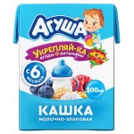 Каша молочно-злаковая Агуша Черника-Малина-Яблоко 2,7% с 6 мес., 200 мл (kastd)