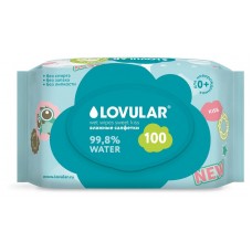 Влажные салфетки Lovular Sweet kiss 0+, 100 шт (kastd) в магазинах Ашан