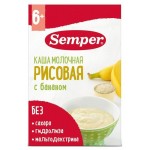 Каша молочная Semper Рисовая с бананом с 6 мес., 180 г (kastd)
