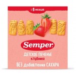Печенье детское Semper с клубникой с 6 мес., 125 г (kastd)