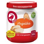 Пюре АШАН Красная птица индейка с 6 мес., 100 г (kastd)