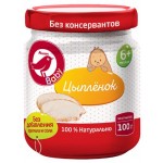 Пюре АШАН Красная птица цыпленок с 6 мес., 100 г (kastd)
