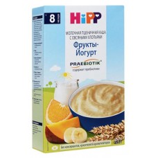 Каша молочная HiPP Фрукты-Йогурт пшеничная с овсяными хлопьями с 8 мес., 250 г (kastd) в магазинах Ашан