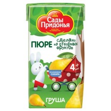 Пюре Сады Придонья груша с 4 мес., 125 г (kastd) в магазинах Ашан