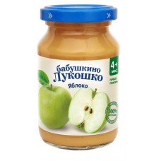 Пюре Бабушкино Лукошко Яблоко с 4 мес., 190 г (kastd) в магазинах Ашан