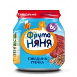 Пюре ФрутоНяня говядина с гечкой с 8 мес., 100 г (kastd)