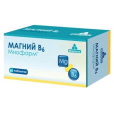 БАД Миофарм Магний В6 таблетки 750 мг, 60 шт (kastd) в магазинах Ашан