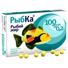 Рыбий жир РыбКа капсулы 0,2 г, 100 шт (kastd) в магазинах Ашан