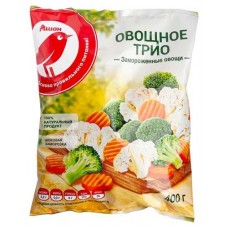 Смесь овощная АШАН Красная птица Трио замороженная, 400 г (kastd) в магазинах Ашан