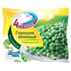 Горошек зеленый 4 Сезона замороженный, 400 г (kastd) в магазинах Ашан