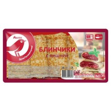 Блинчики АШАН Красная птица с вишней, 480 г (kastd) в магазинах Ашан