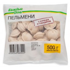 Пельмени Каждый день с курицей и говядиной, 500 г (kastd) в магазинах Ашан