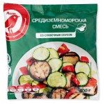 Смесь овощная АШАН Красная птица Средиземноморская в соусе Троодос замороженная, 400 г (kastd)