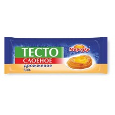 Тесто дрожжевое Морозко слоеное, 500 г (kastd) в магазинах Ашан