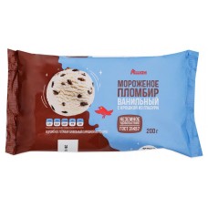 Мороженое пломбир АШАН Красная птица с шоколадной крошкой БЗМЖ, 200 г (kastd) в магазинах Ашан