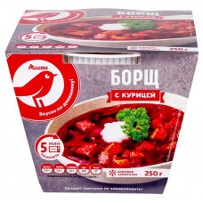 Борщ АШАН Красная птица с курицей, 250 г (kastd) в магазинах Ашан