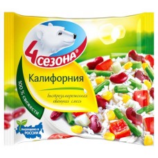 Овощная смесь 4 Сезона Калифорния с рисом замороженная, 400 г (kastd) в магазинах Ашан