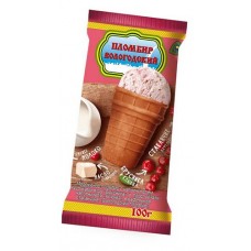 Мороженое пломбир Вологодский пломбир Брусника и клюква 10,5% БЗМЖ, 100 г (kastd) в магазинах Ашан