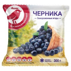 Черника АШАН Красная птица быстрозамороженная, 300 г (kastd) в магазинах Ашан