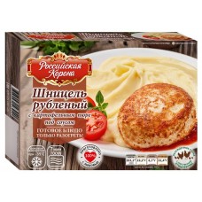 Шницель рубленный с картофельным пюре Российская Корона под соусом Неаполетана, 300 г (kastd) в магазинах Ашан