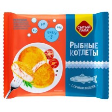 Котлеты рыбные Сытый папа с лососем, 300 г (kastd) в магазинах Ашан