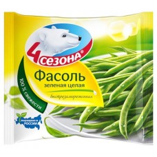 Фасоль стручковая 4 Сезона целая быстрозамороженная, 400 г (kastd) в магазинах Ашан