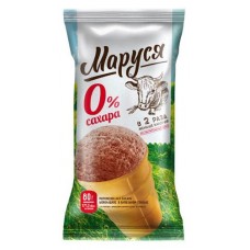 Мороженое пломбир Маруся Шоколадное 0% без сахара, 80 г (kastd) в магазинах Ашан