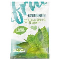 Леденцы на основе трав с Витамином С Эвкалипт и ментол Актифрут, 60 г (kastd) в магазинах Ашан