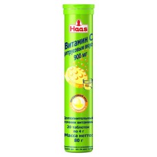 БАД Витамин С 900 мг Цитрусовый вкус ХААС, 80 г (kastd) в магазинах Ашан