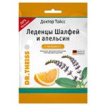 Леденцы от кашля Dr.Theiss со вкусом шалфея и апельсина, 75 г (kastd)