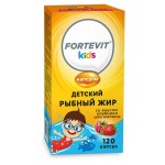 Рыбный жир Fortevit капсулы жевательные малина-клубника для детей, 120 шт (kastd)