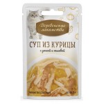 Корм для кошек Деревенские лакомства суп из курицы с уткой и тыквой, 35 г (kastd)