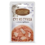 Корм для кошек Деревенские лакомства суп из тунца с лососем и гребешком, 35 г (kastd)