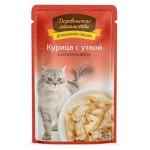 Корм для кошек Деревенские лакомства курица с уткой, 70 г (kastd)
