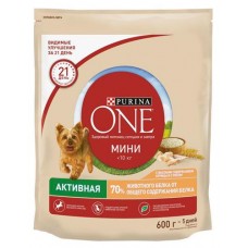 Сухой корм для собак Purina ONE с курицей и рисом, 600 г (kastd) в магазинах Ашан