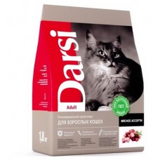 Сухой корм для кошек Darsi Мясное ассорти Adult, 1,8 кг (kastd) в магазинах Ашан