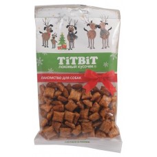 Лакомство для собак TITBIT Хрустящие подушечки с начинкой со вкусом индейки и шпината для маленьких пород, 95 г (kastd) в магазинах Ашан
