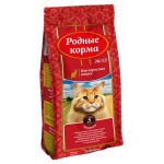 Сухой корм для взрослых кошек Родные корма телятина, 2 кг (kastd)