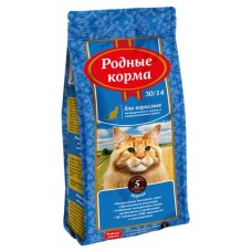 Сухой корм для стерилизованных кошек и кастрированных котов Родные корма курица, 2 кг (kastd) в магазинах Ашан