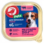 Корм консервированный для собак АШАН Красная птица с говядиной в соусе, 300 г (kastd)