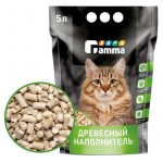 Наполнитель для туалета Gamma древесный крупный, 5 л (kastd)