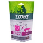 Лакомство для кошек TiTBiT Хрустящие подушечки с мясом индейки для здоровья сердца, 60 г (kastd)