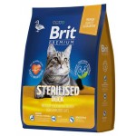 Корм для стерилизованных и кастрированных котов Brit Premium утка, 800 г (kastd)