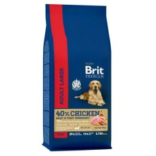 Сухой корм для взрослых собак крупных пород Brit Premium Adult L курица, 15 кг (kastd) в магазинах Ашан