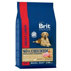 Сухой корм для собак крупных пород Brit Premium Adult L курица, 8 кг (kastd) в магазинах Ашан