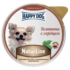 Корм для собак Happy Dog Паштет телятина с сердцем, 125 г (kastd) в магазинах Ашан