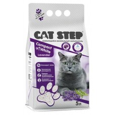Наполнитель для кошачьего туалета Cat Step Compact White Lavеnder комкующийся минеральный, 5 л (kastd) в магазинах Ашан